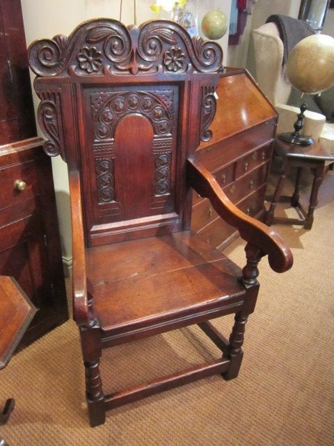 Superb George I Period Oak Wainscot Armchair