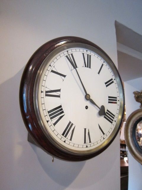 Quality Victorian Mahogany Fusee Wall Clock
