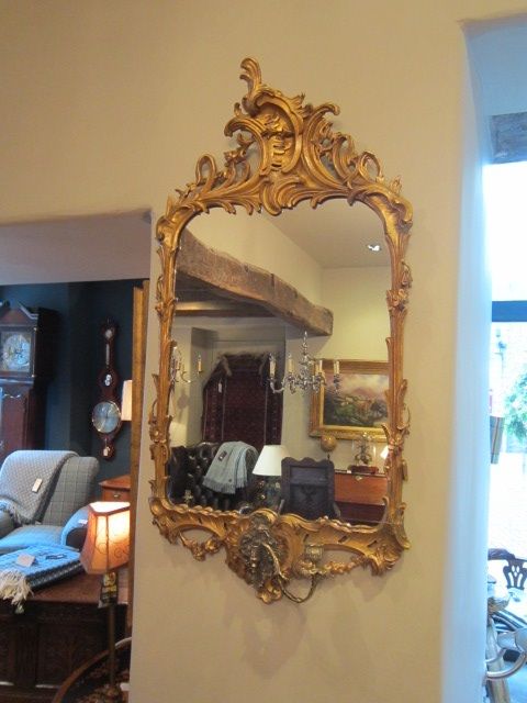 Mid Victorian Timber & Plaster Gilt Wall Mirror