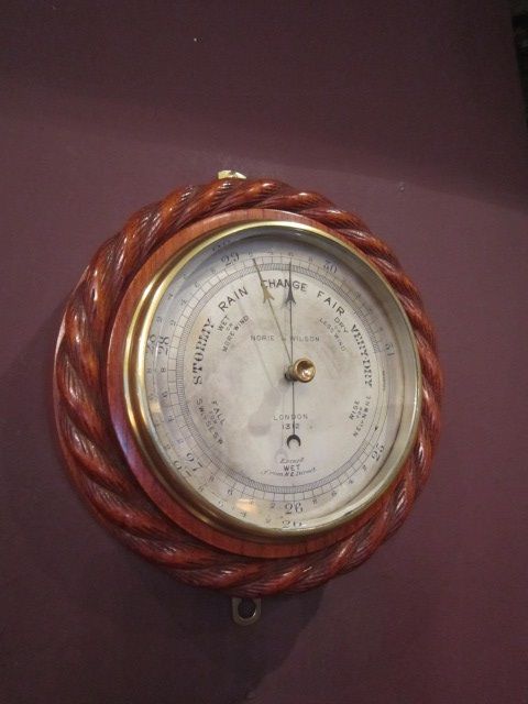 Quality Victorian Polished Oak London Barometer