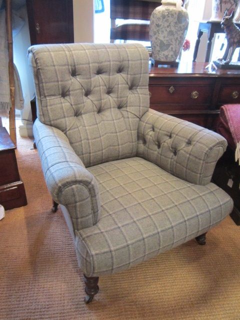 Quality Mid Victorian Upholstered Buttoned Armchair