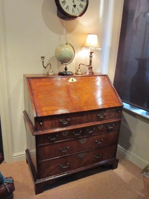 Fine George II Figured Walnut Fallfront Bureau