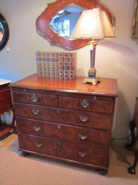 Fine George II Walnut Brushing Slide Chest