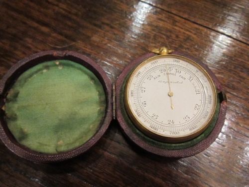 Quality Victorian Gilded Pocket Barometer