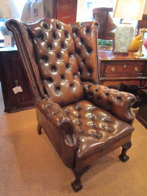 Stunning Edwardian Leather Deep Buttoned Armchair
