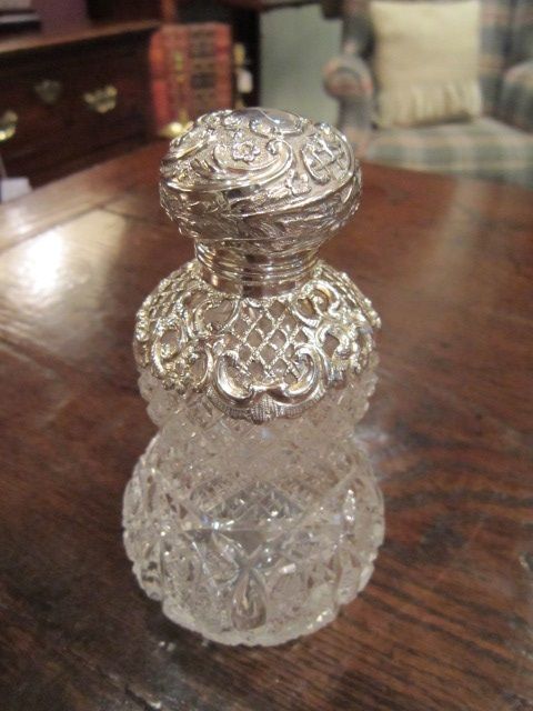 Superb Victorian Fretted Silver Scent Bottle