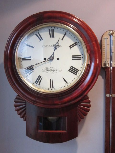 Early Victorian Double Fusee Dropdial Wallclock