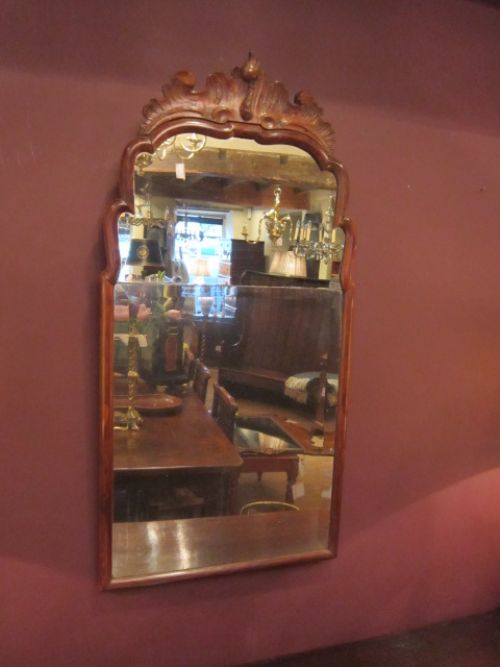 Fine Mid Georgian Walnut Wall Mirror