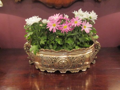 Superb Mid Victorian Cast Brass Jardinere