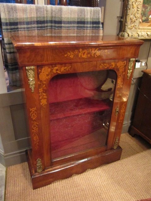 Superb Quality Victorian Walnut Inlaid Side Cabinet