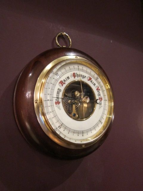 Small Edwardian Polished Mahogany Barometer
