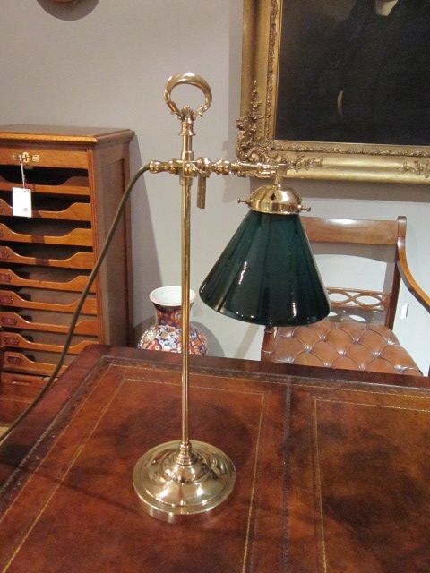 Edwardian Period Rise & Fall Desk Lamp