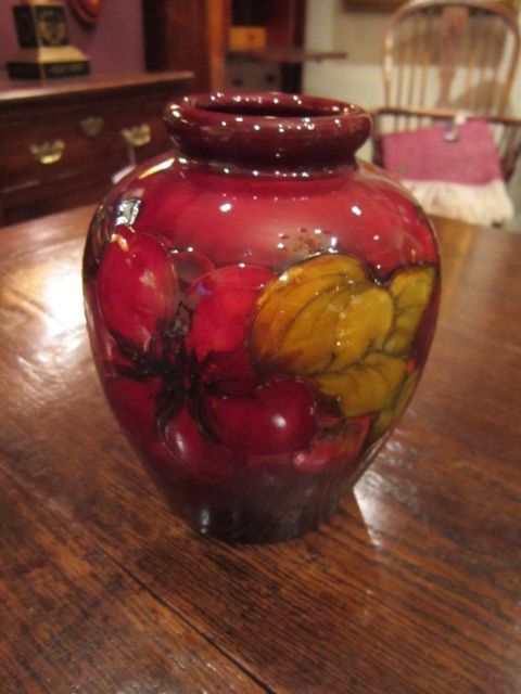 Superb Moorcroft Flambe Clematis Vase