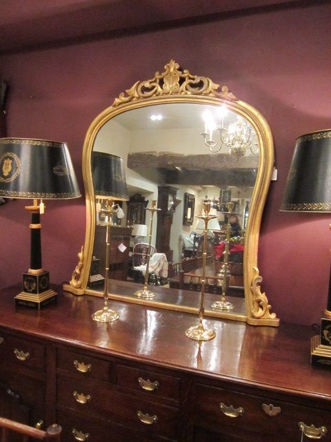 Superb Mid Victorian Plaster Gilt Wall Mirror