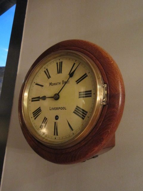 Small Victorian Polished Oak Liverpool Wallclock