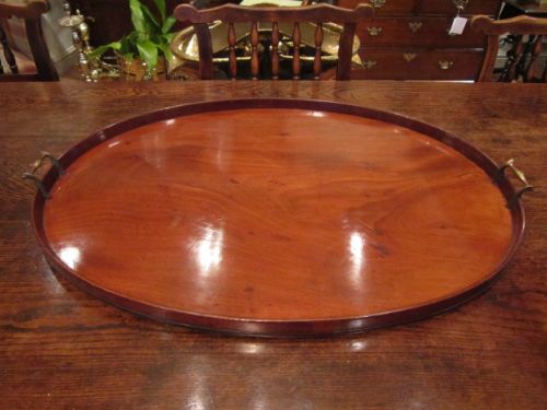 Superb Large Victorian Mahogany Butlers Tray