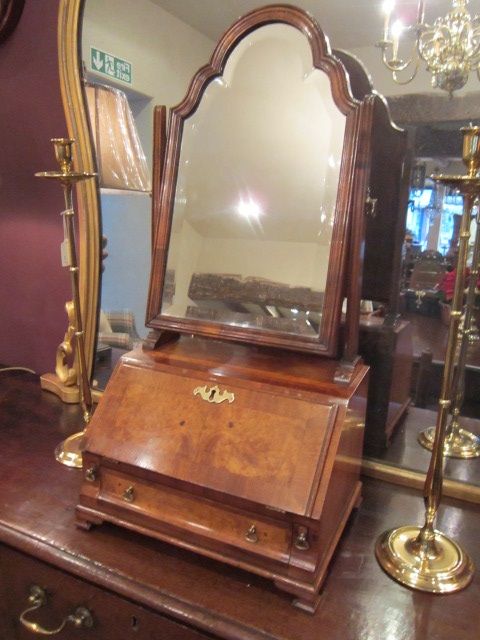 Fine George III Style Walnut Mirror Desk