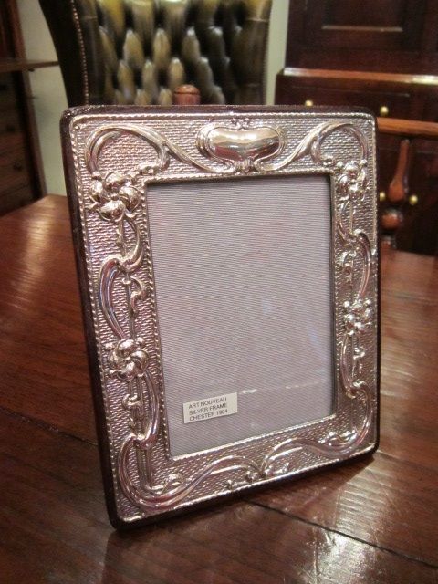 Art Nouveau Period Solid Silver Photo Frame
