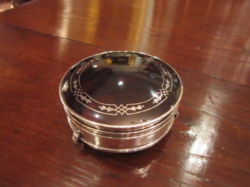 Superb George V Silver & Tortoiseshell Ring Box