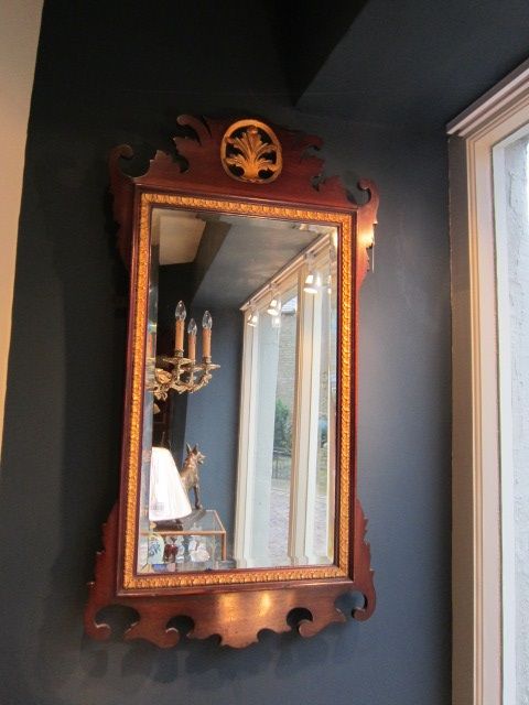 Fine George III Style Mahogany & Gilt Wall Mirror
