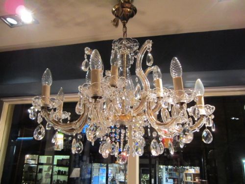 Stunning Edwardian Crystal Cut Glass Chandelier