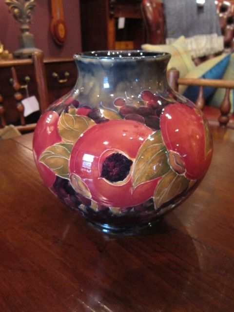 Early Moorcroft Pomegranate on Ochre Vase