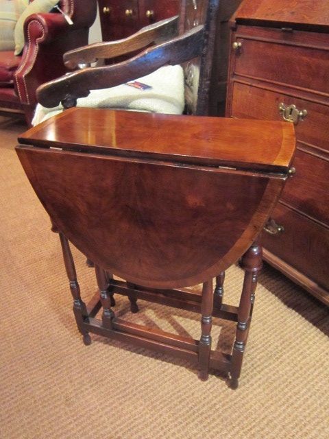 William & Mary Style Walnut Baby Sutherland Table