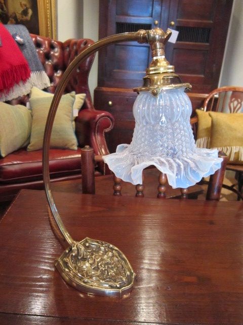 Original Edwardian Brass Desk/table Lamp
