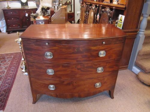 Fine Regency Mahogany Brushing Slide Chest