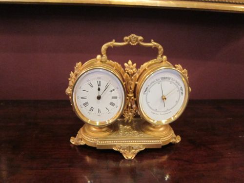 Quality 19th Century Paris Made Clock Barometer
