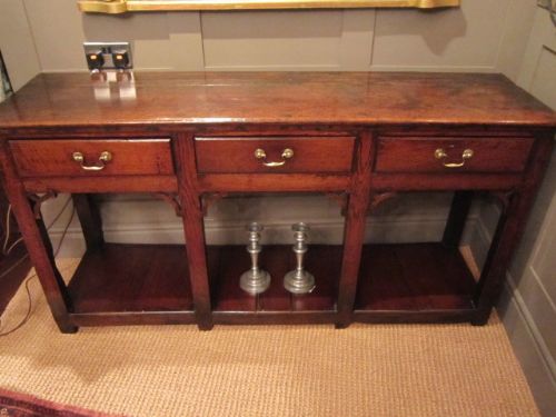 Superb Mid Georgian Oak Potboard Dresser Base