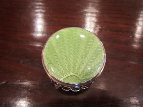 Quality Art Deco Silver & Enamel Pill Box