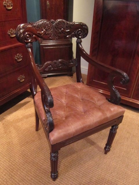 Superb Regency Gillows Style Elbow Armchair