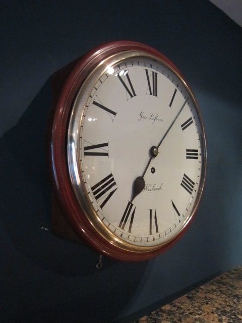 Fine Victorian Fusee Convex Dial Wallclock