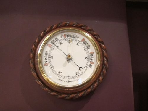 Large Victorian Ships Rope Twist Barometer