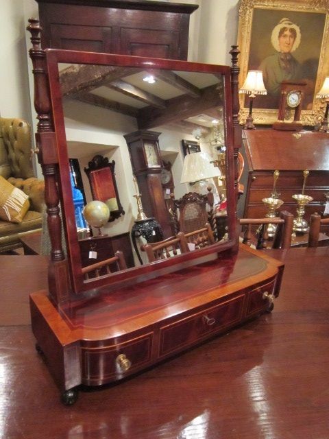 Top Quality Regency Inlaid Toilet Mirror