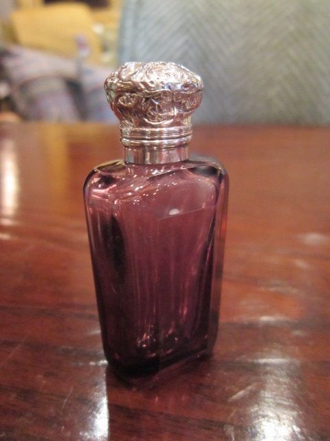 Quality Victorian Amethyst Silver Topped Scent
