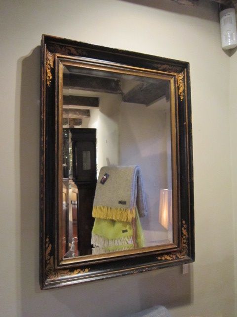 Quality Mid 19th Century Lacquered & Gilt Mirror
