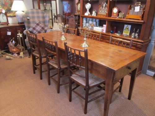 Superb Late Georgian Elm Planked Farmhouse Table