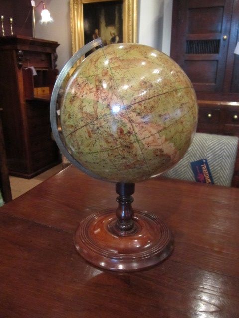 Rare Late 19th Century 10" Plaster Celestrial Globe