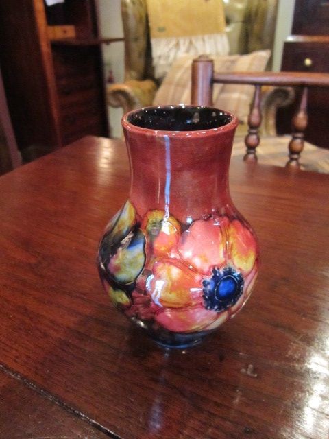 Moorcroft Anemone Flambe Glazed Vase