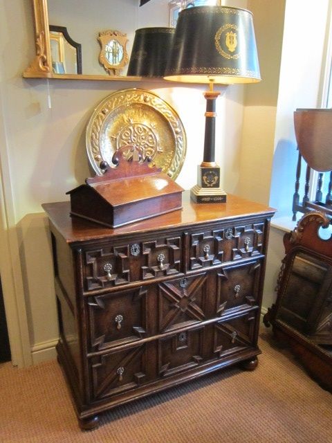 Small Early 18th Century Geometrical Chest