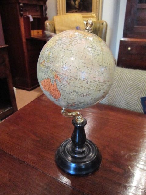 Small Art Deco 6" Paper Mache Terrestrial Globe