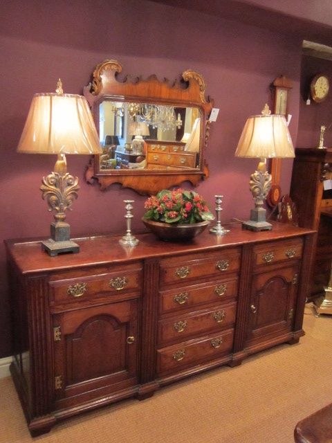 Outstanding George II Oak Low Dresser Base