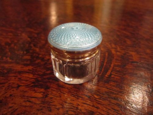 Art Deco Silver & Enamel Pill Box