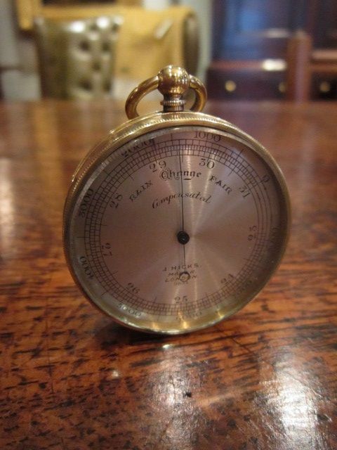 Quality Victorian Hicks of London Pocket Barometer