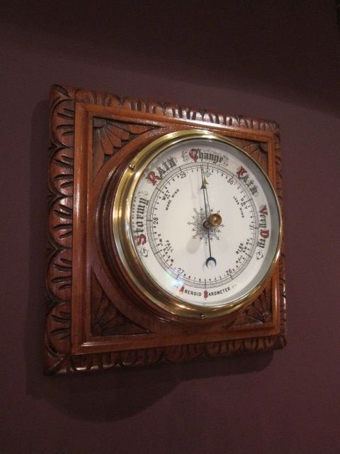 Quality Victorian Polished Oak Square Barometer