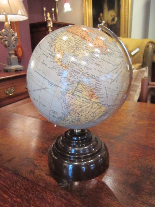 Art Deco 8" Paper Mache Terrestrial Globe