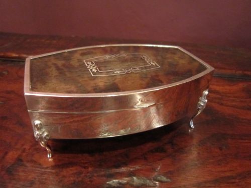 Fine George V Silver & Tortoiseshell Ring Box