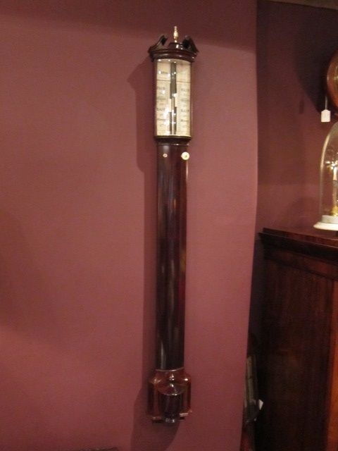 Fine Regency Rosewood Bow Fronted Stick Barometer